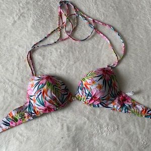 floral push up bikini top